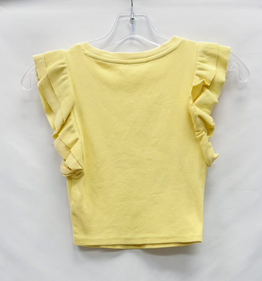 Zara Yellow Ruffle Tank Size S