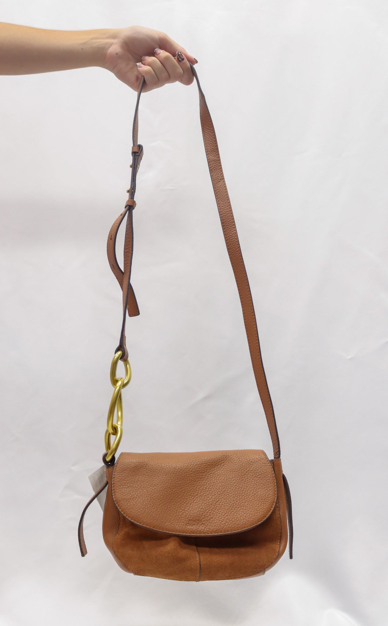 Vince Camuto Brown Suede Crossbody