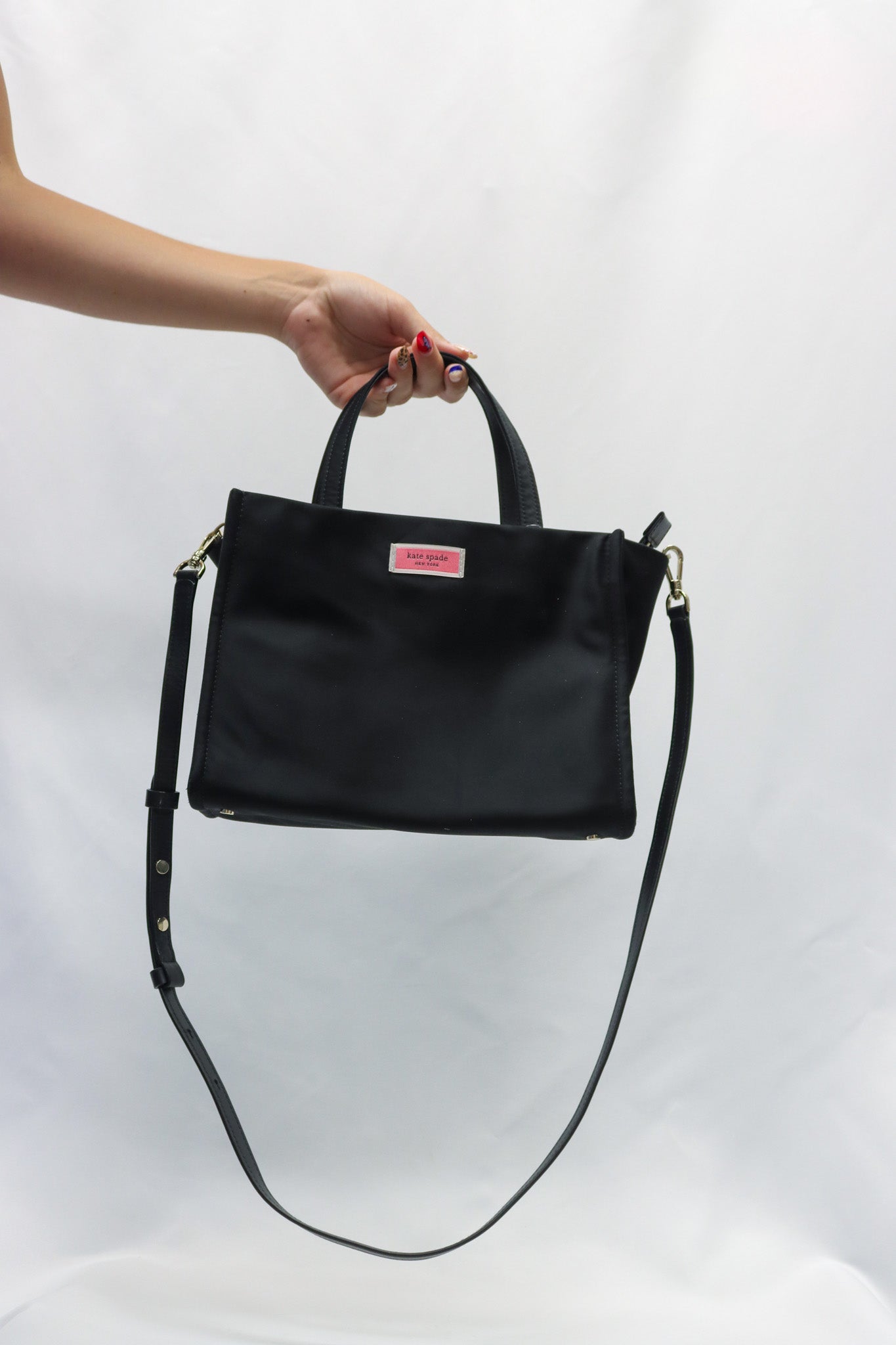 Kate Spade Black Handbag W Long Strap