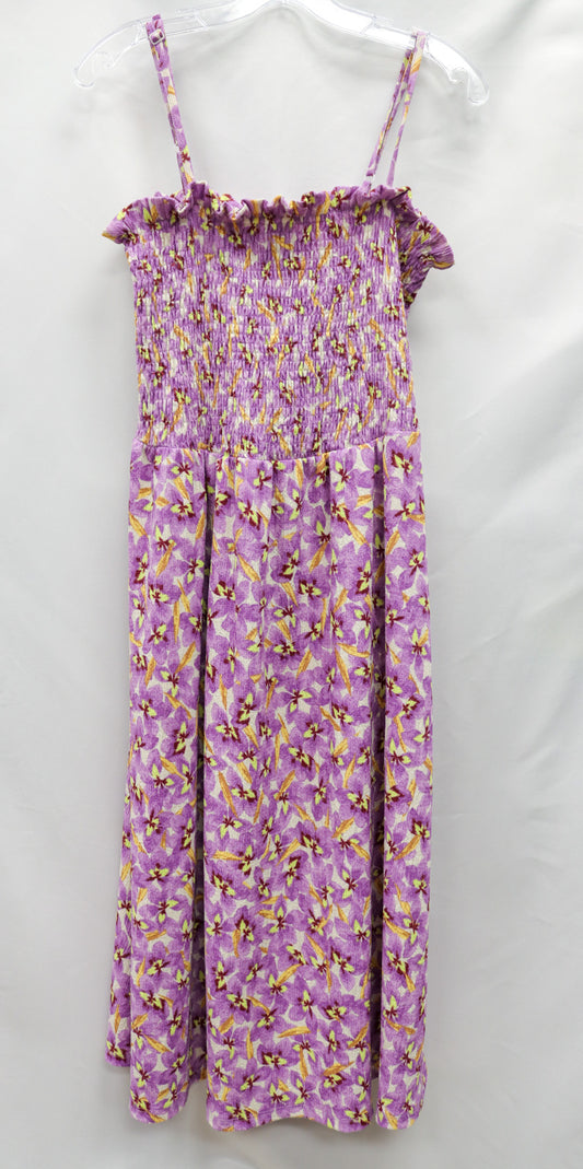 H&M Purple Floral Maxi Dress Size XL