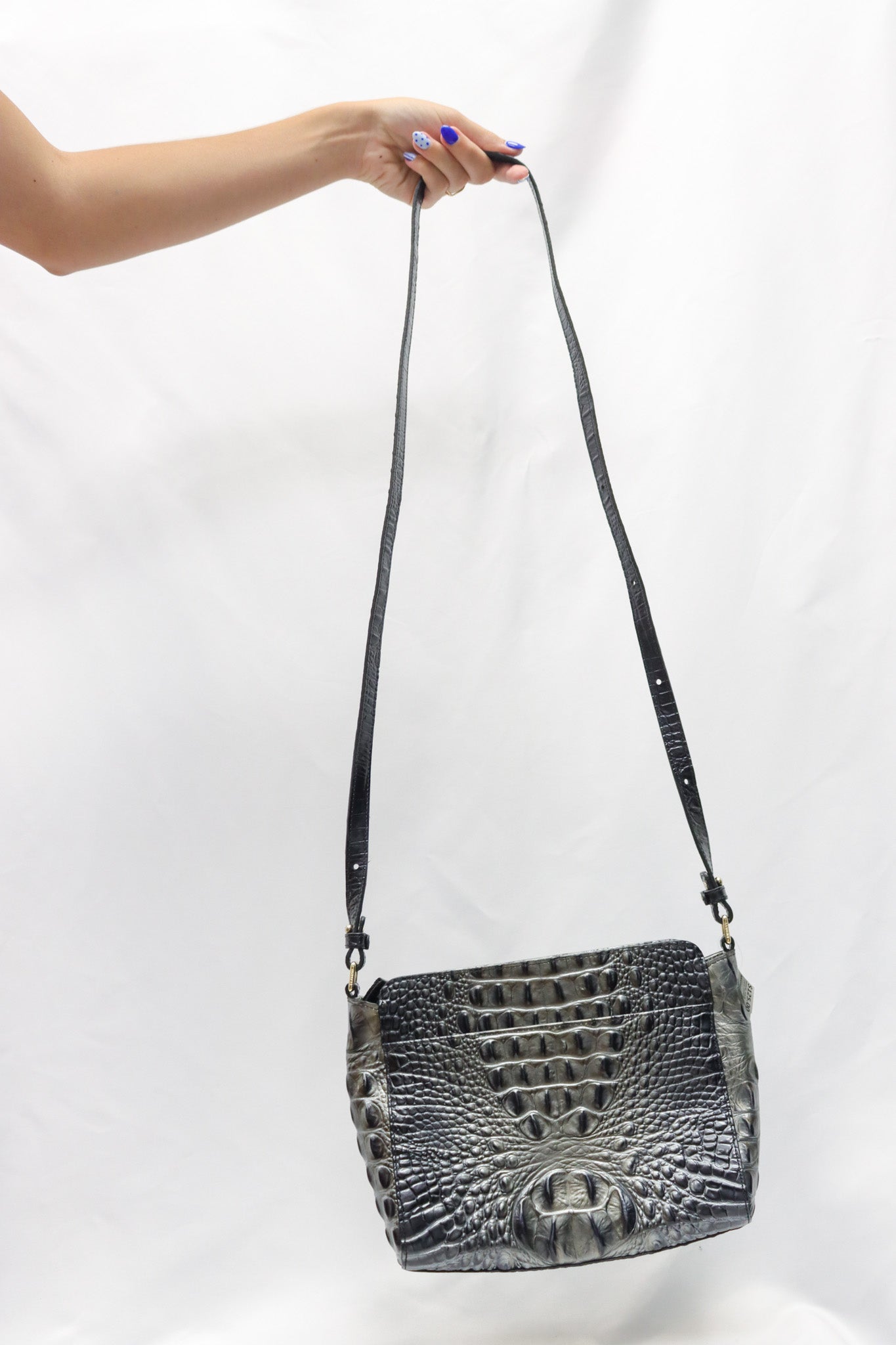 Brahmin Handbag Gray Hillary Crossbody