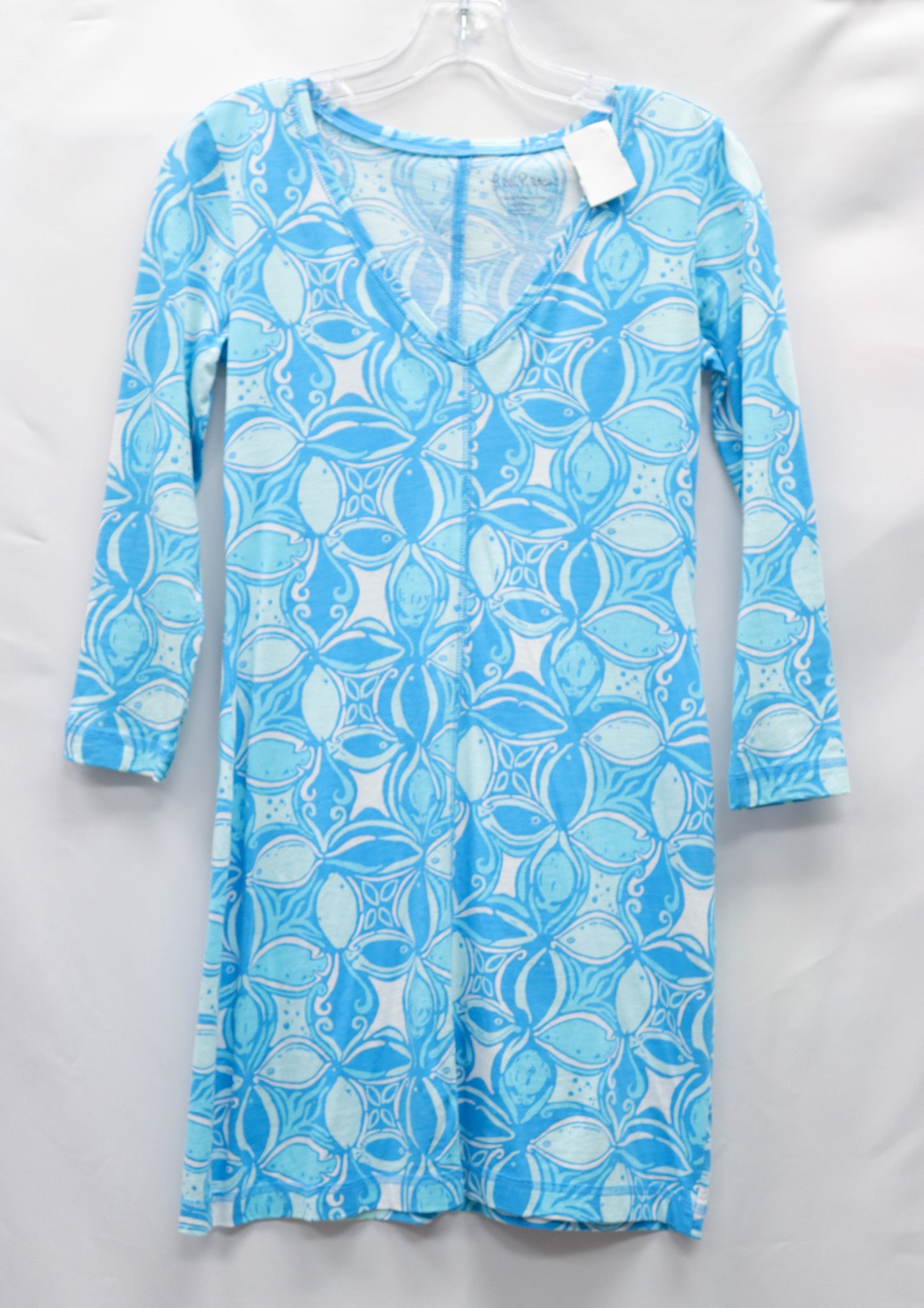 Lilly Pulitzer Blue/White Lng Slv Dress Size XXS
