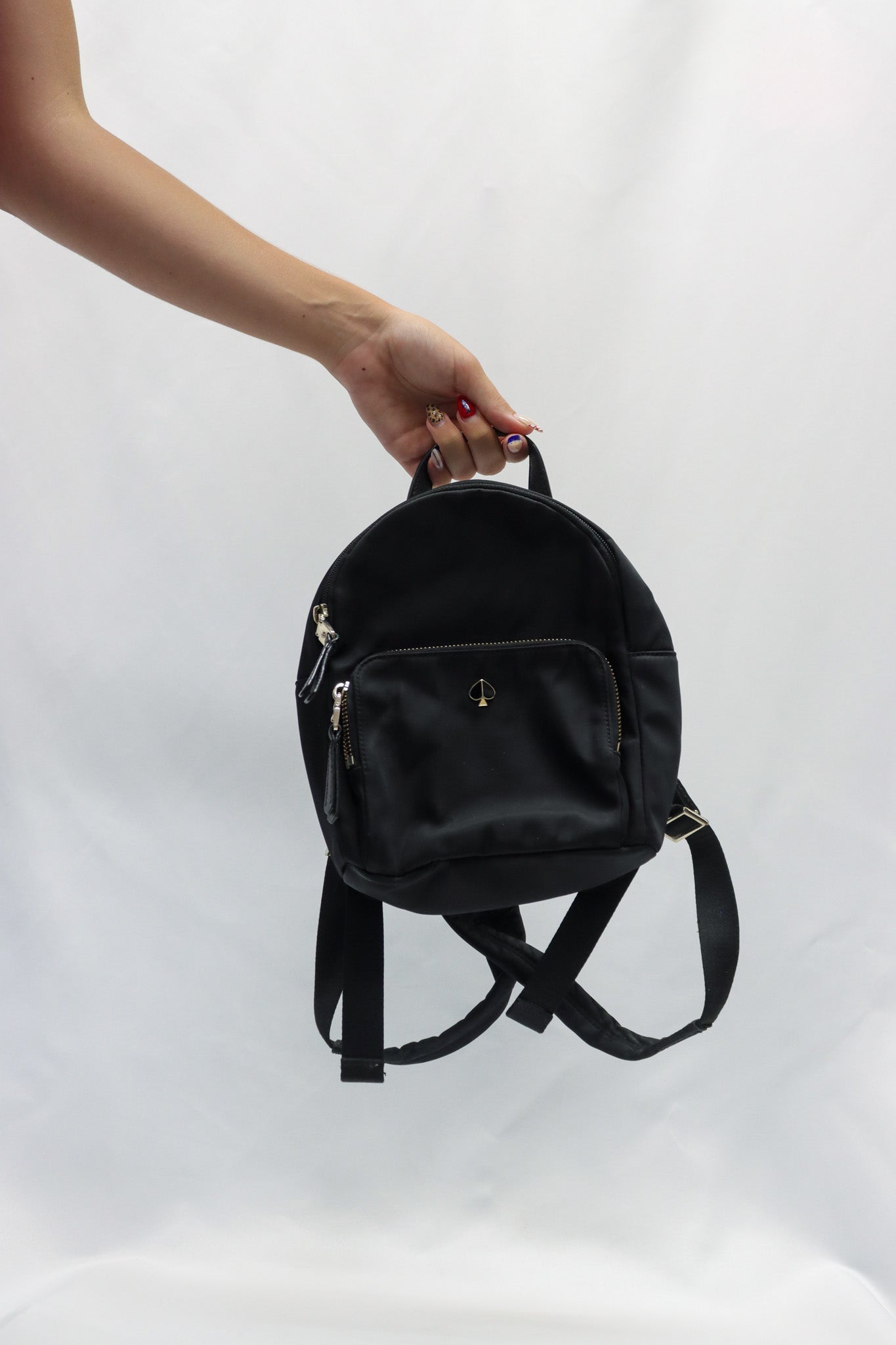 Kate Spade Black Nylon Backpack