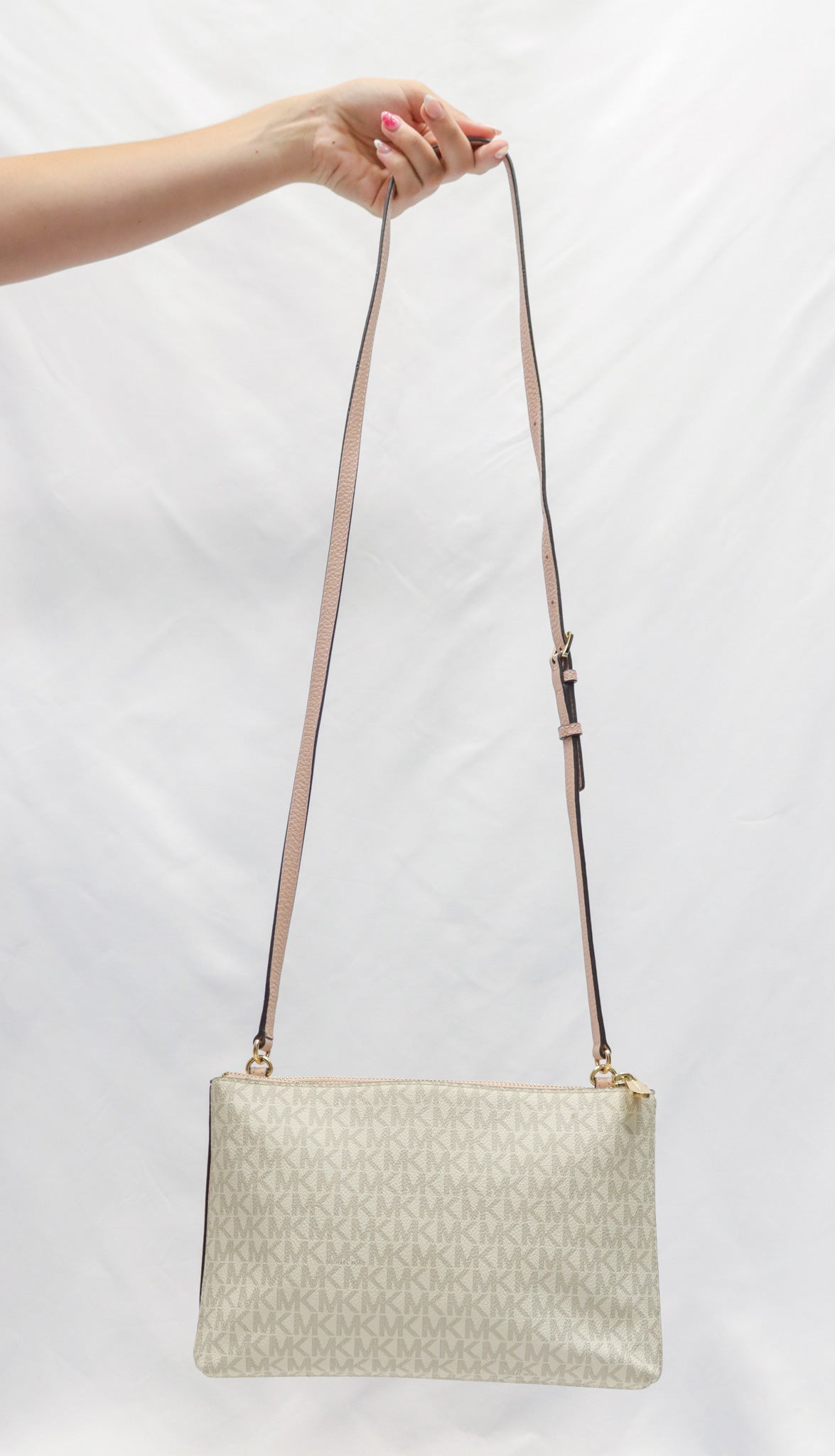 Michael Kors Pink/White Crossbody