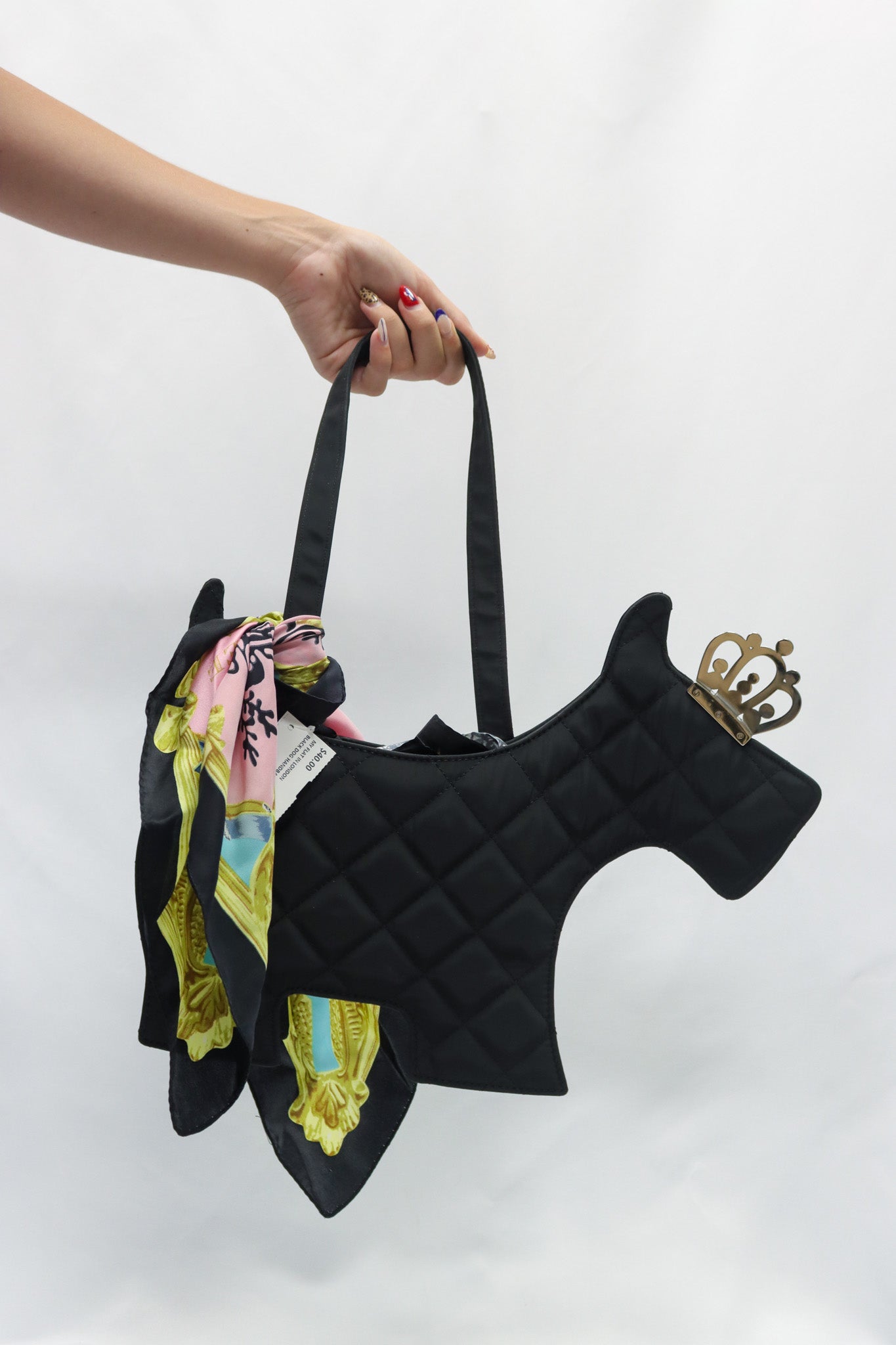 My Flat In London Black Dog Handbag