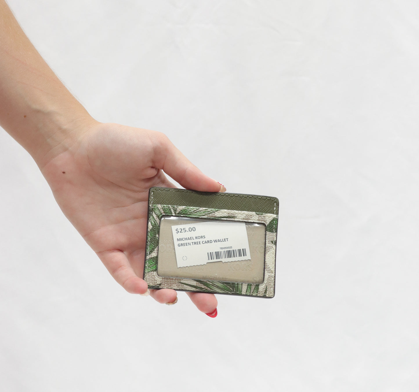 Michael Kors Green Tree Card Wallet