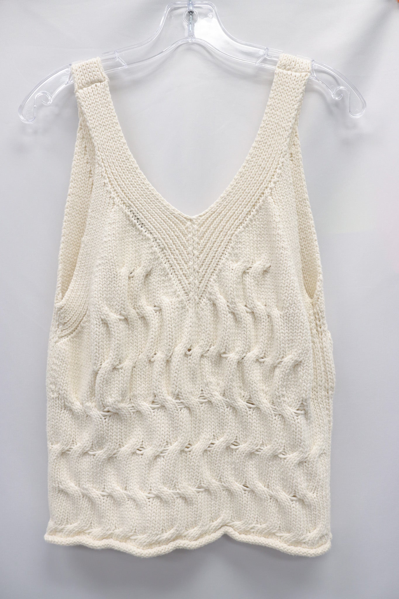Zara White Knit Tank Size S