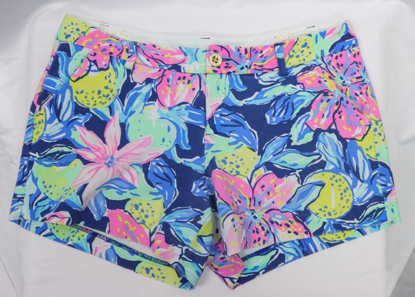 Lilly Pulitzer Navy Pattern Shorts As Is Size 10