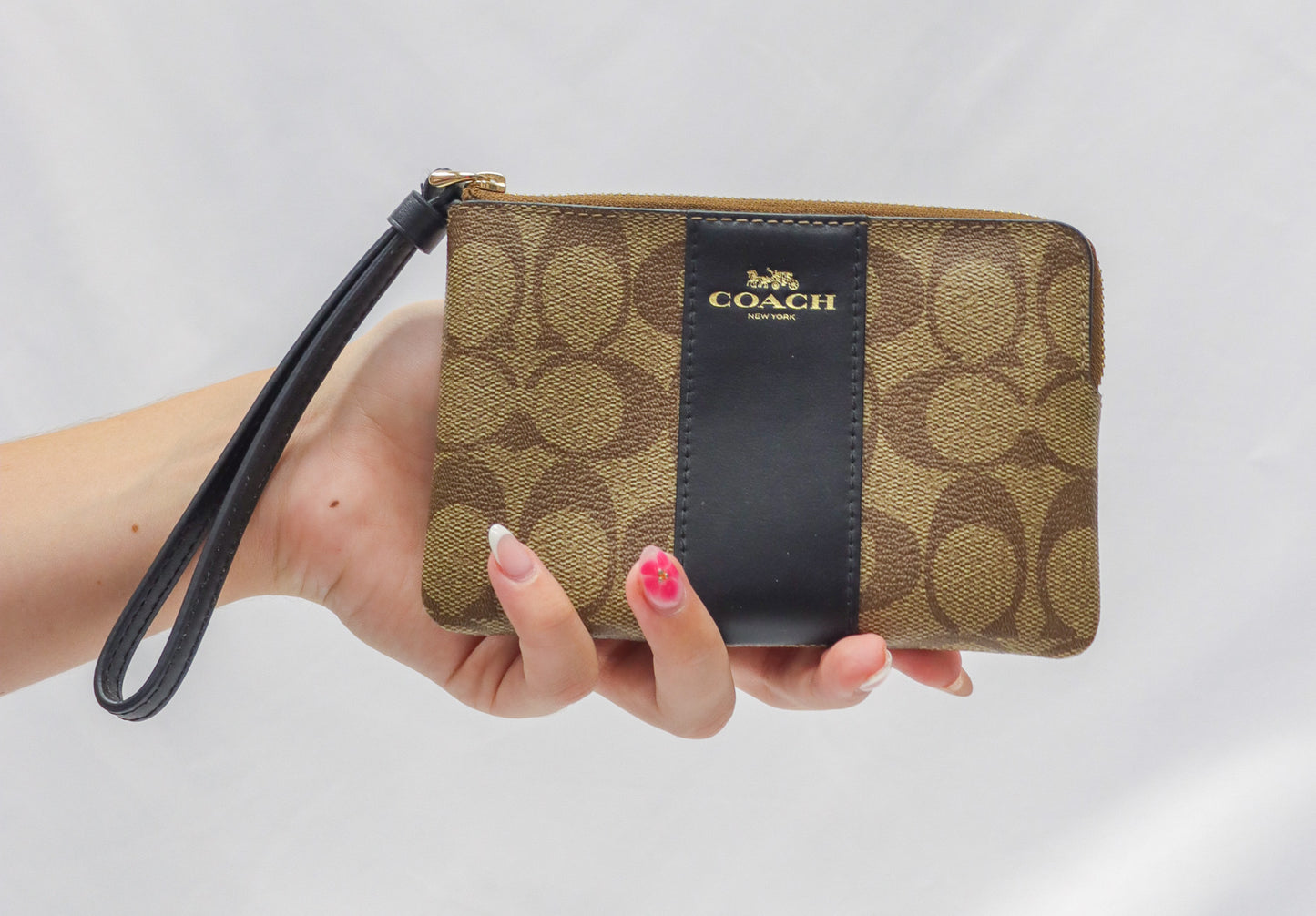 Coach Brown Wristlet
