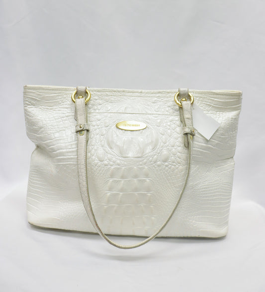 Brahmin White Tote Purse AS IS