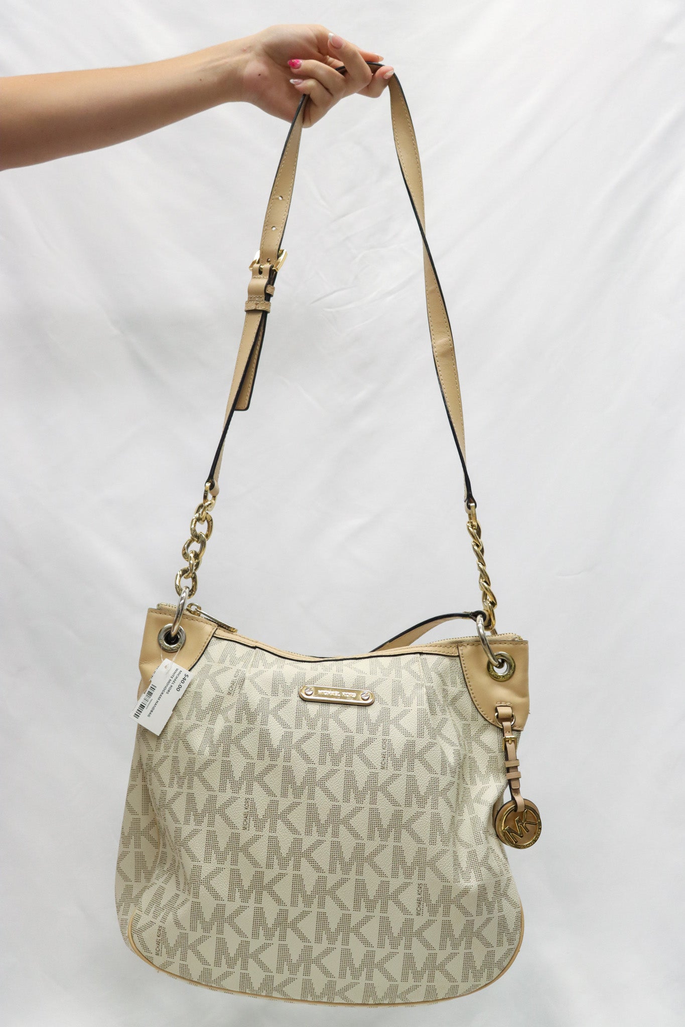 Michael Kors White Monogram Handbag