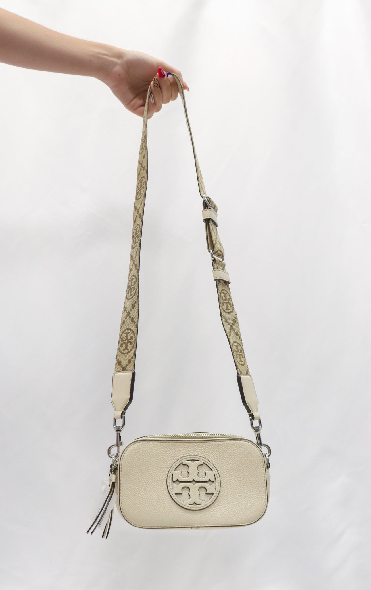 Tory Burch Beige Camera Bag