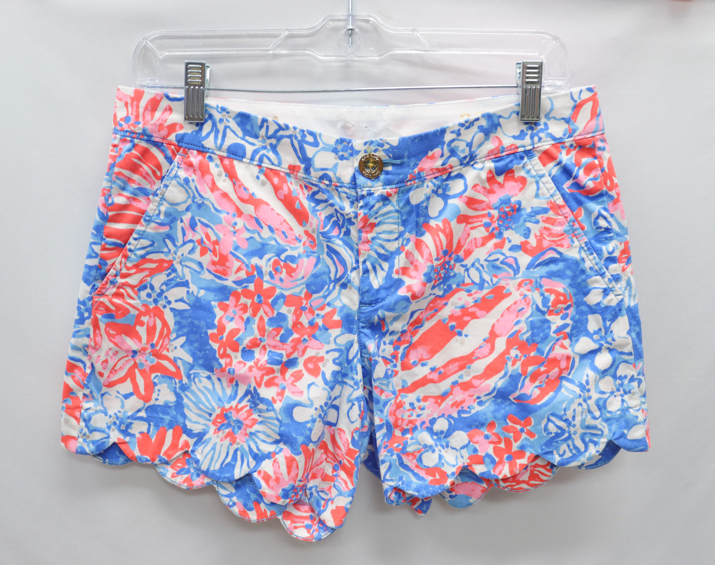Lilly Pulitzer Blue/Pink Buttercup Shorts Size 2