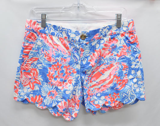 Lilly Pulitzer Blue/Pink Buttercup Shorts Size 2