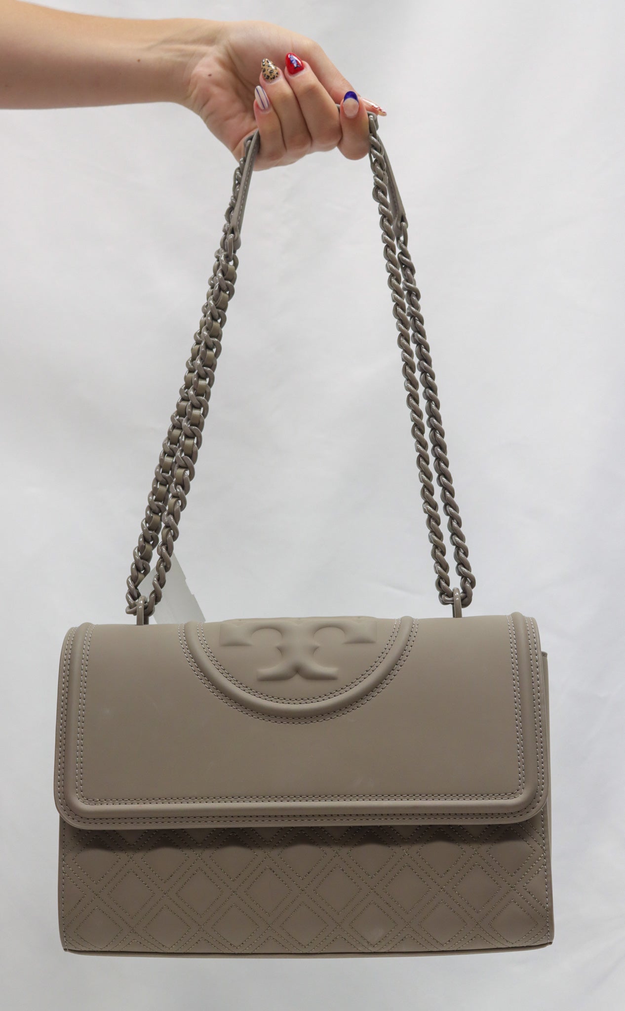 Tory Burch Grey Shoulder Bag
