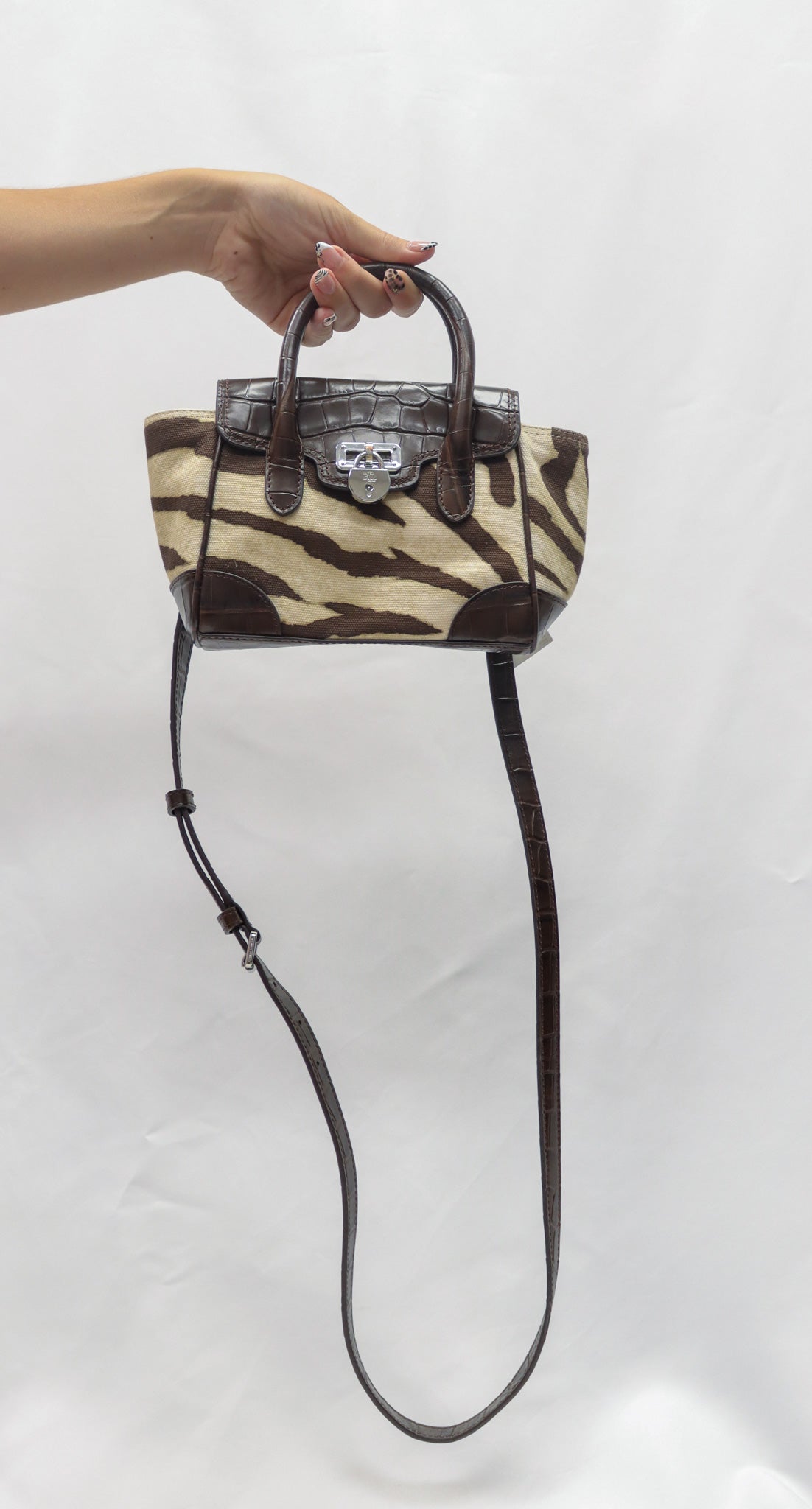 Ralph Laurne Animal Print Crossbody W Long Strap