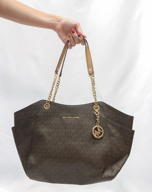 Michael Kors Brown Monogram Tote Bag