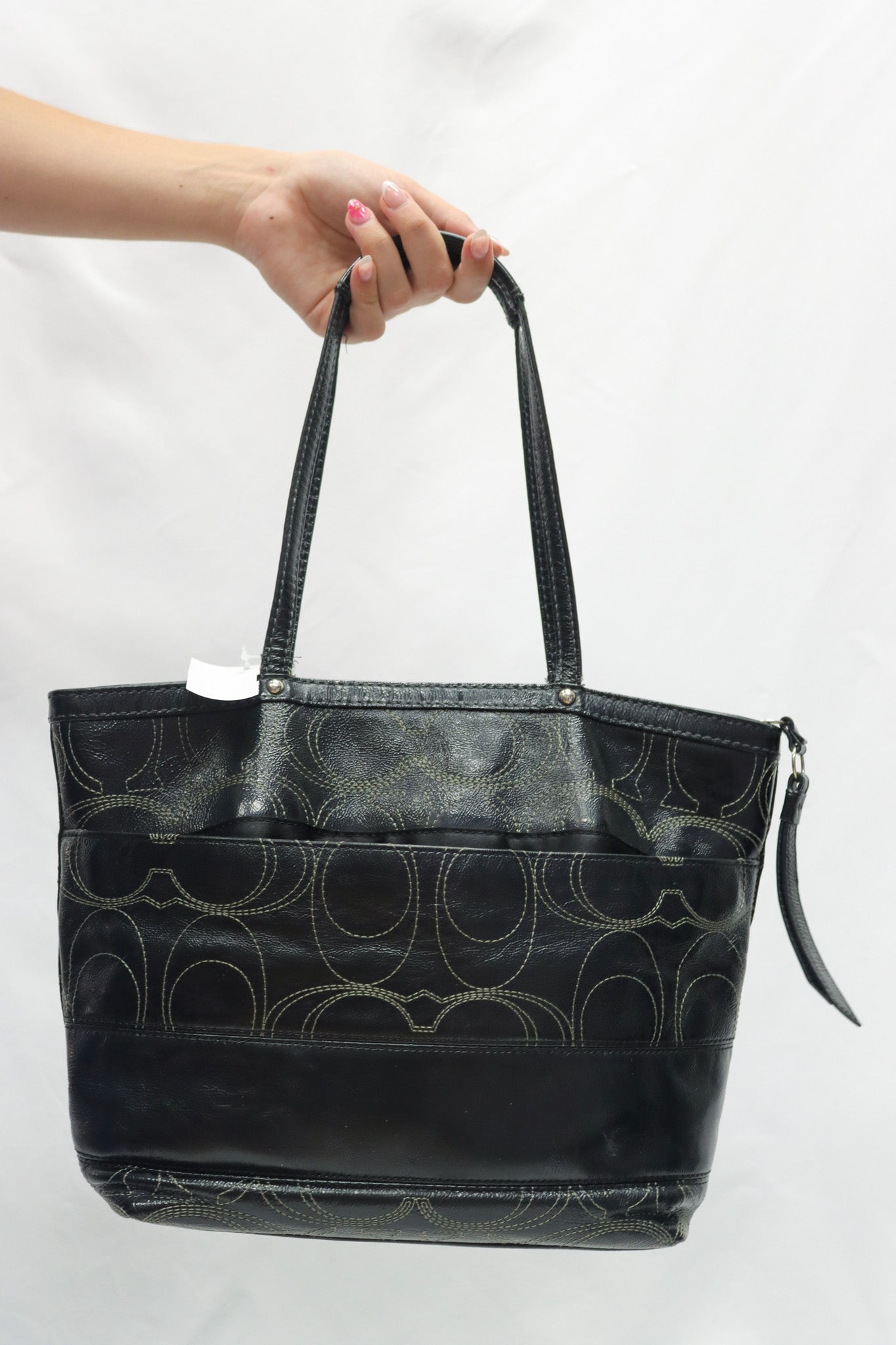 Coach Black Leather Tote