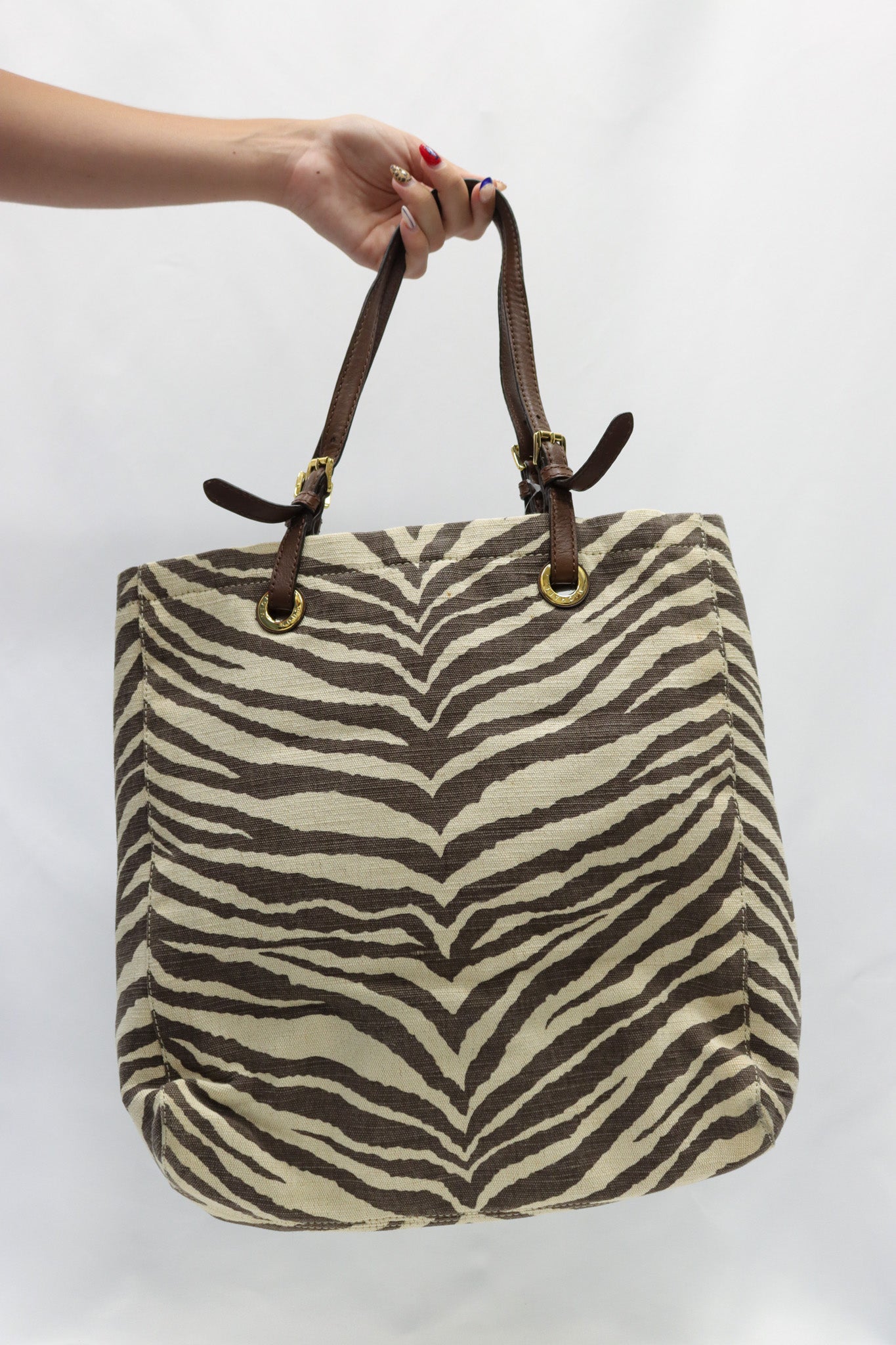 Michael Kors Zebra Canvas Tote