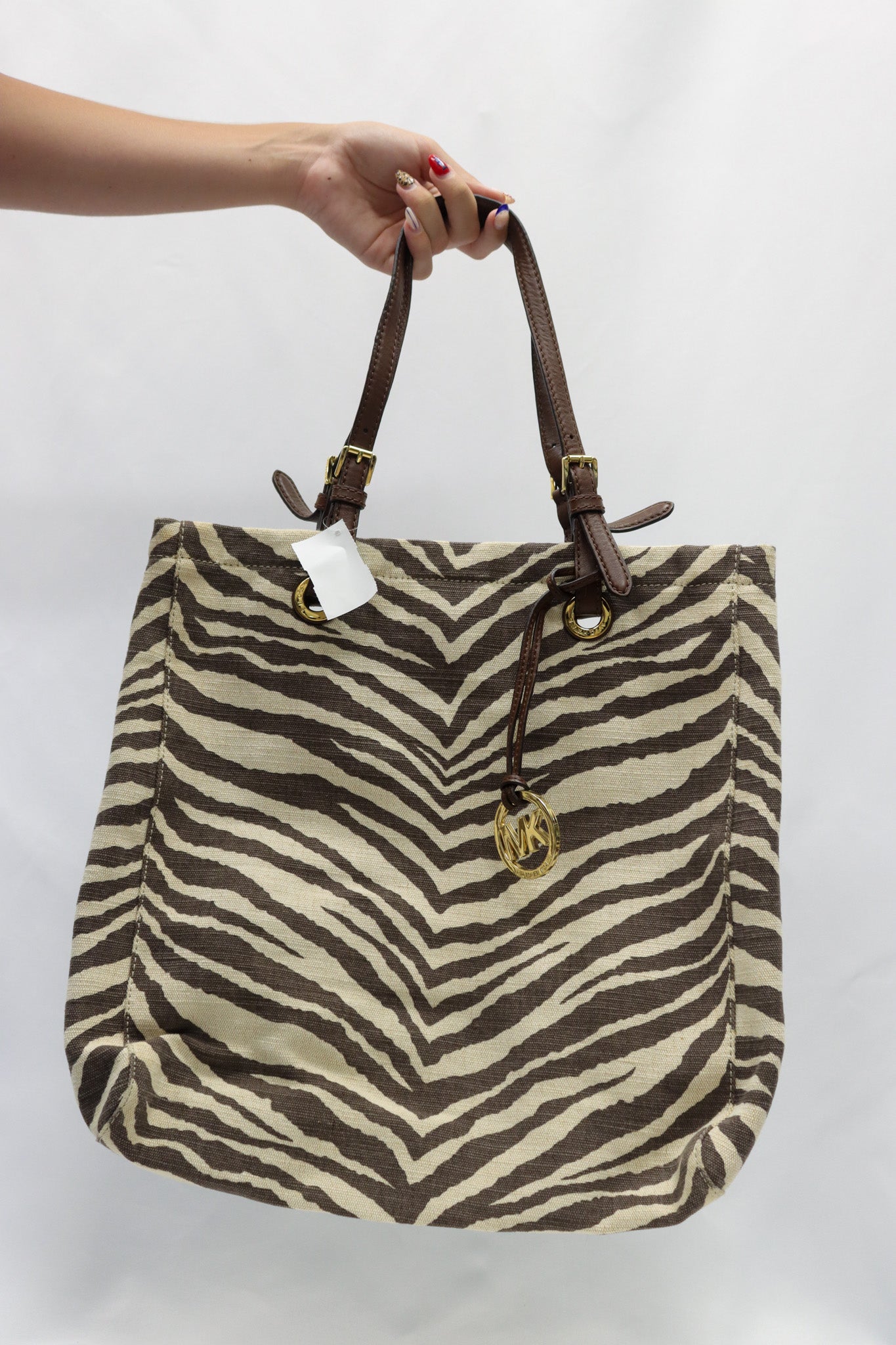 Michael Kors Zebra Canvas Tote