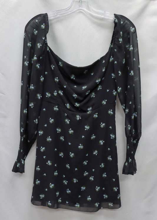 Wilfred Black Floral Dress Size 2