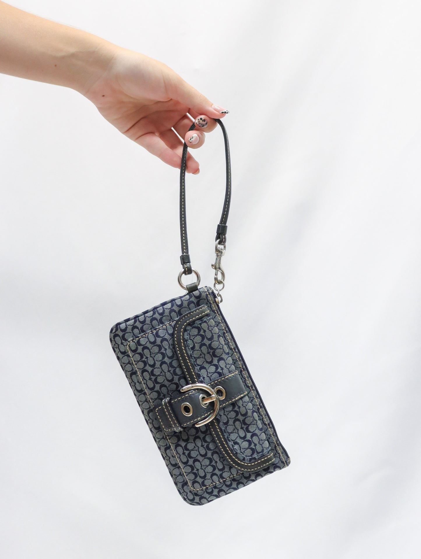 Coach Blue Wristlet