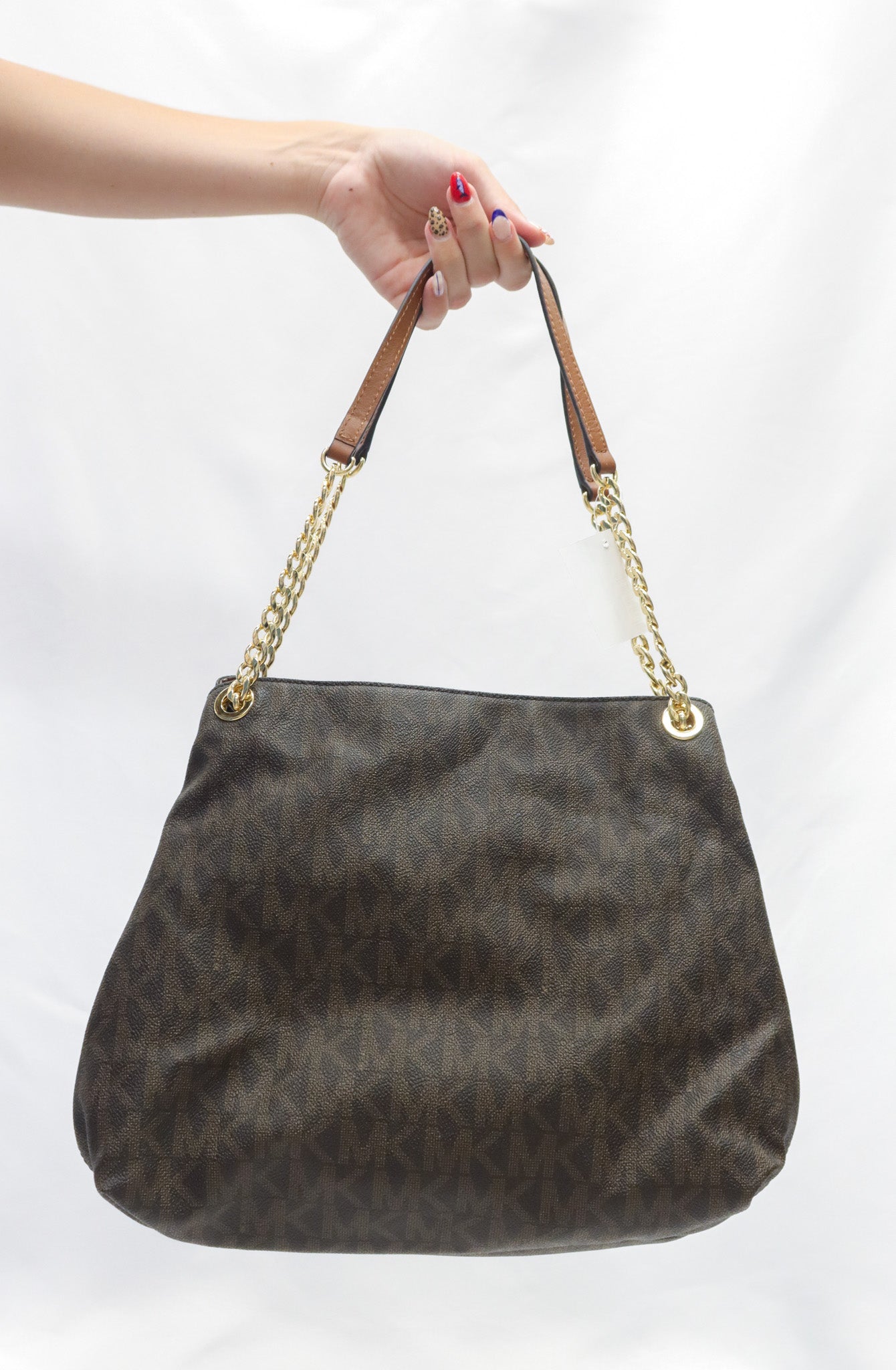 Michael Kors brown monogram handbag