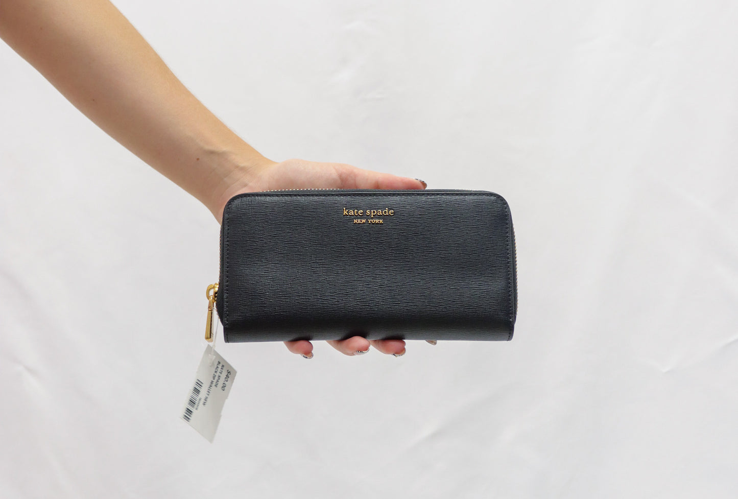 Kate Spade Black Zip Waller NWT