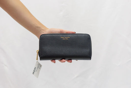 Kate Spade Black Zip Waller NWT