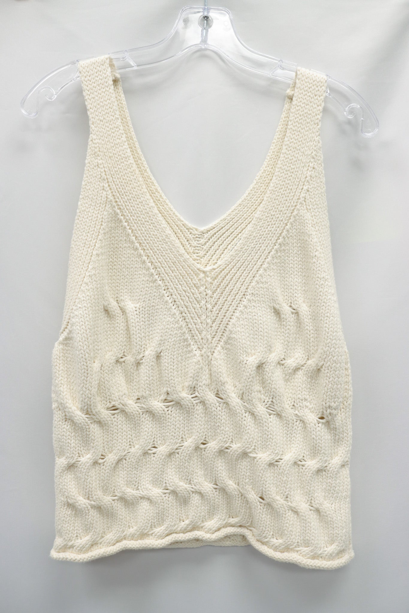 Zara White Knit Tank Size S