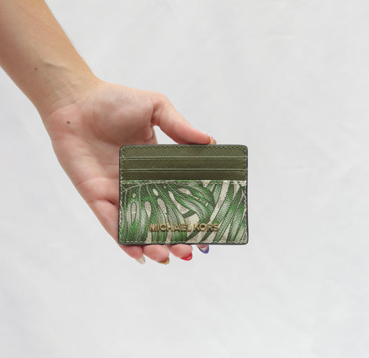Michael Kors Green Tree Card Wallet