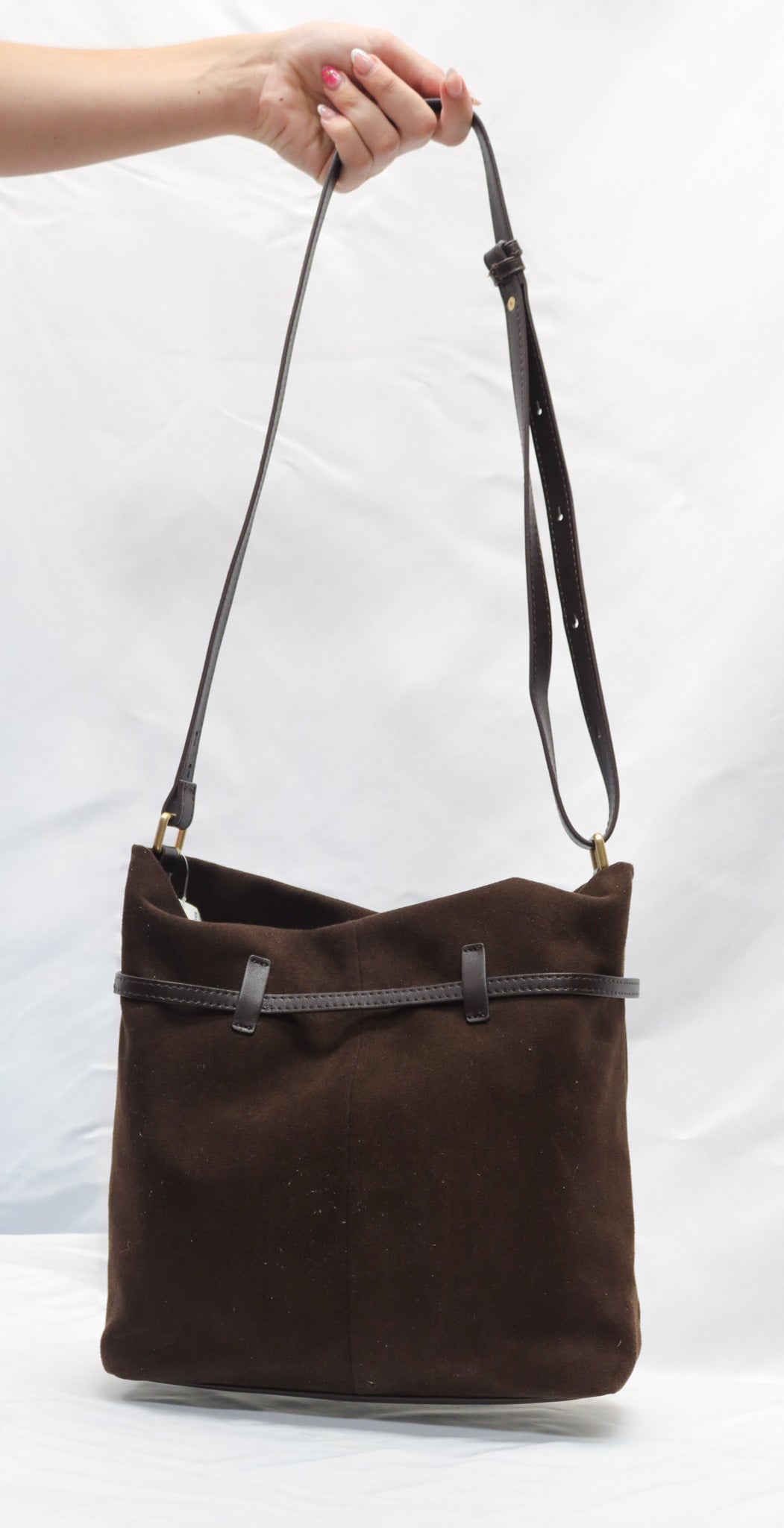House of Harlow Brown Suade Shoulder Bag