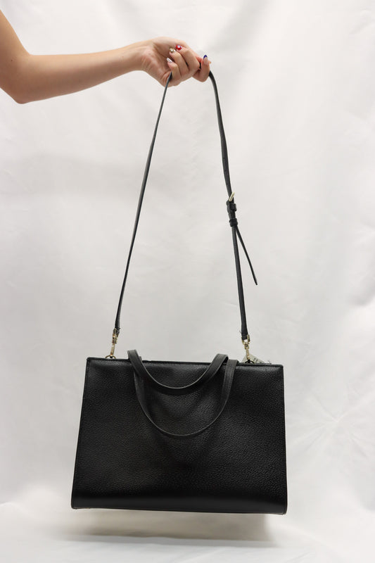 Kate Spade Black Tote w Long Stripe