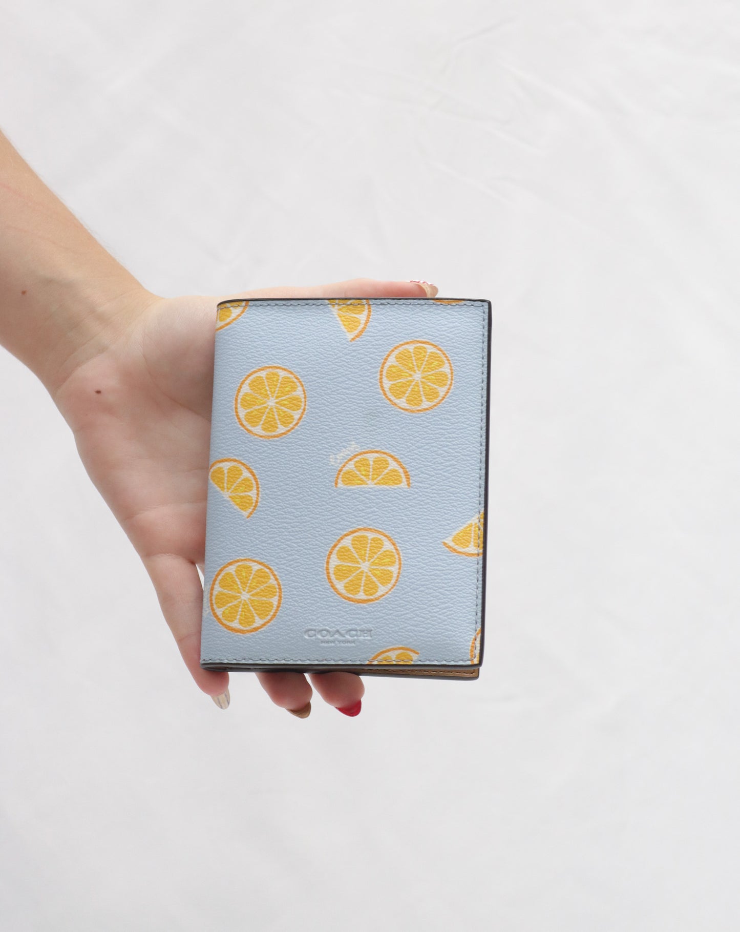 Coach Orange Passport Case As Is