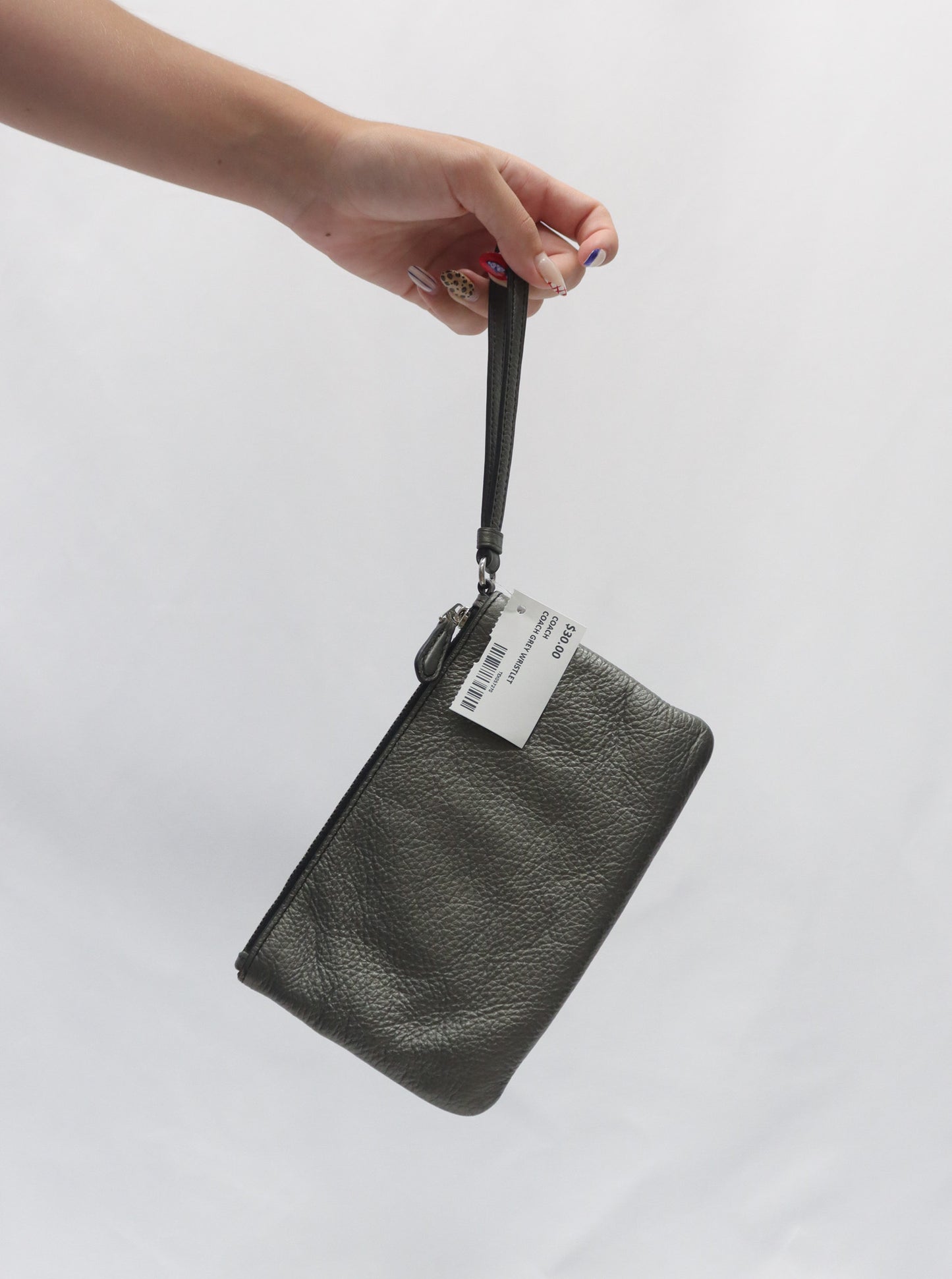 Coach Grey Wristlet