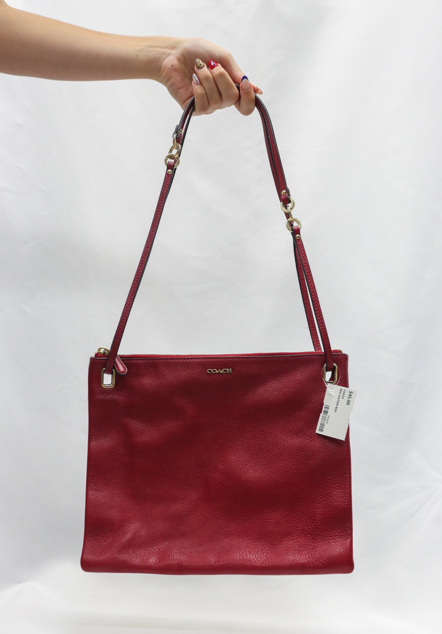 Coach Red Leather Bag