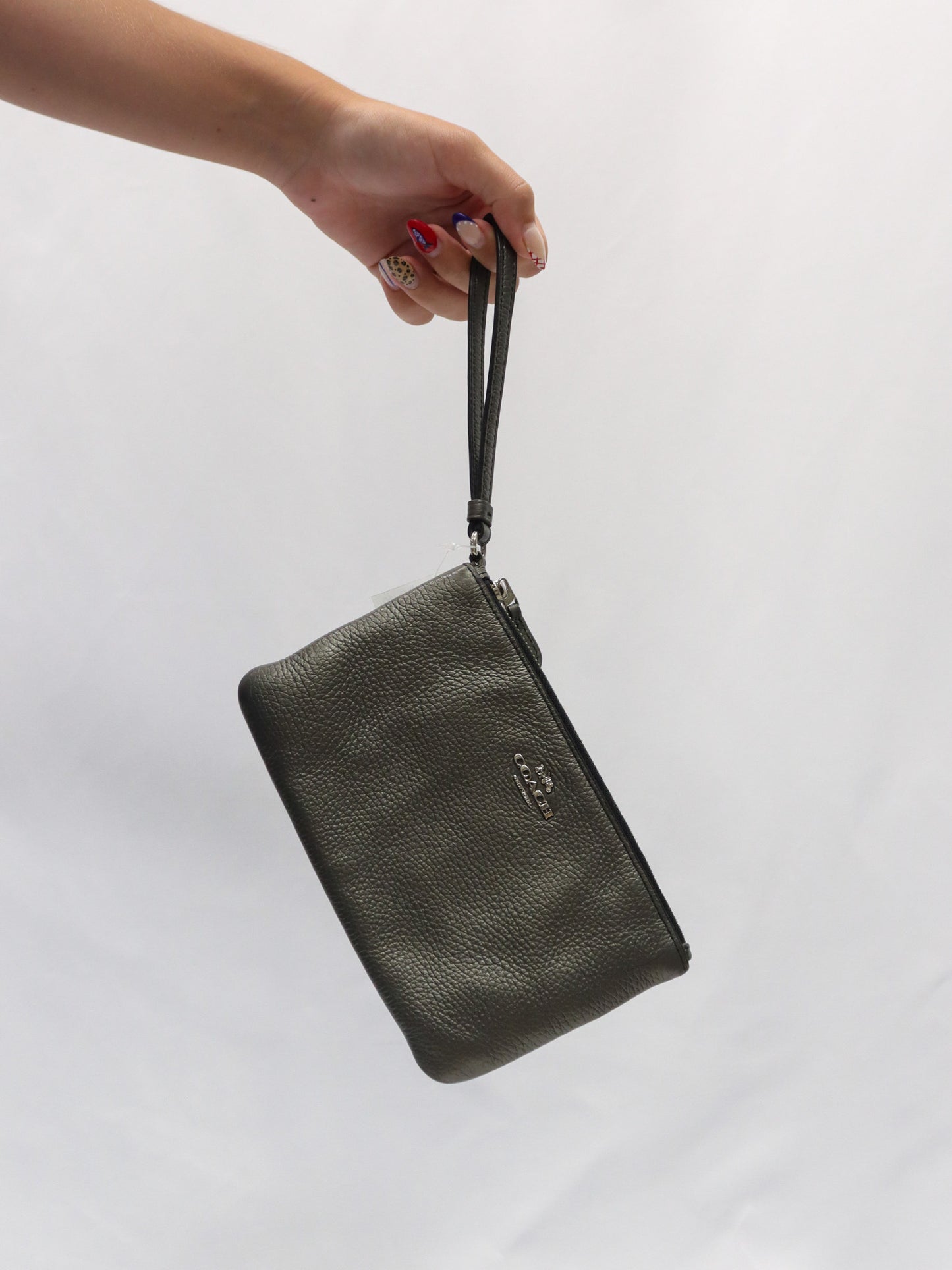 Coach Grey Wristlet