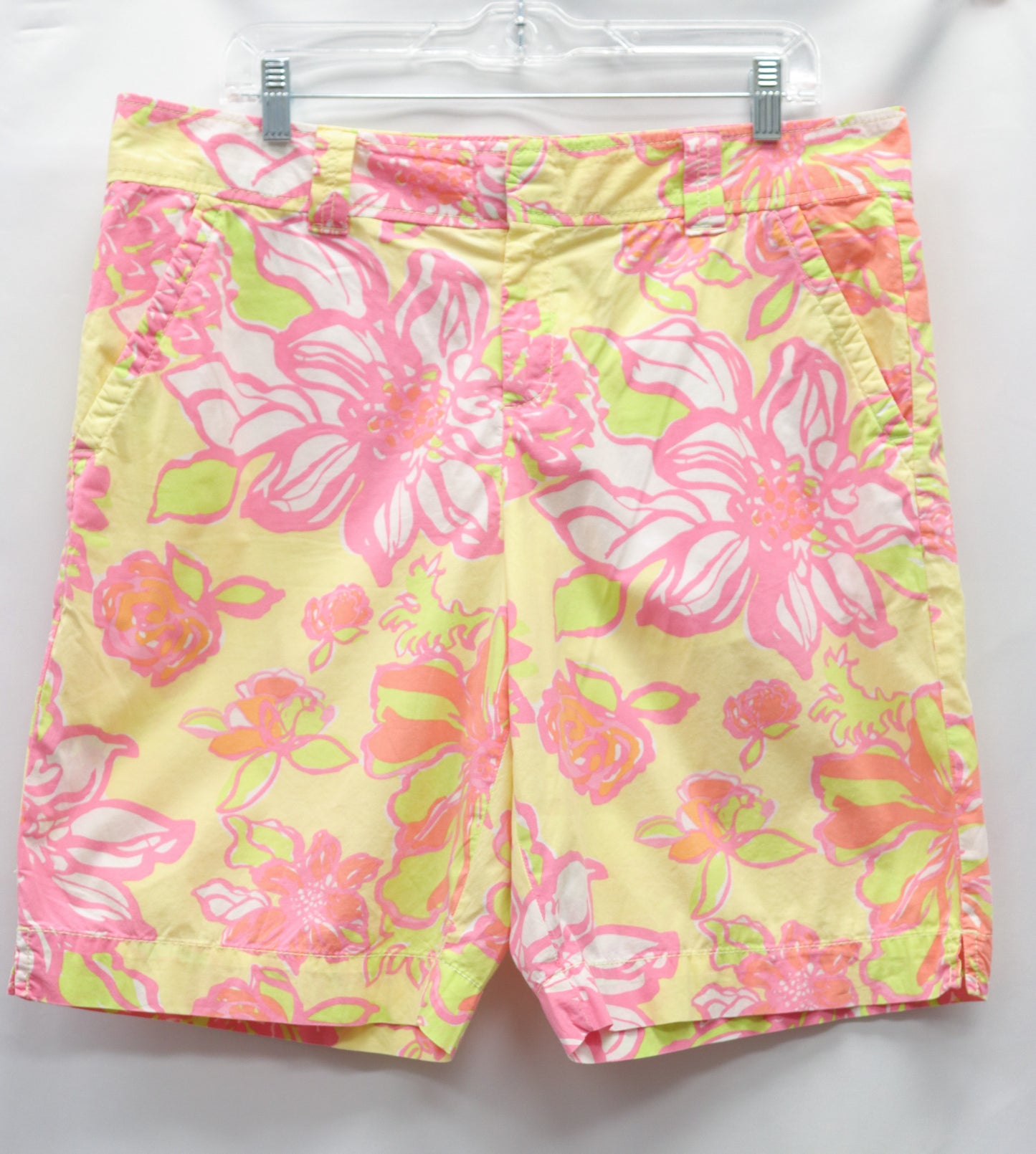 Lilly Pulitzer Yellow Floral Shorts Size 12