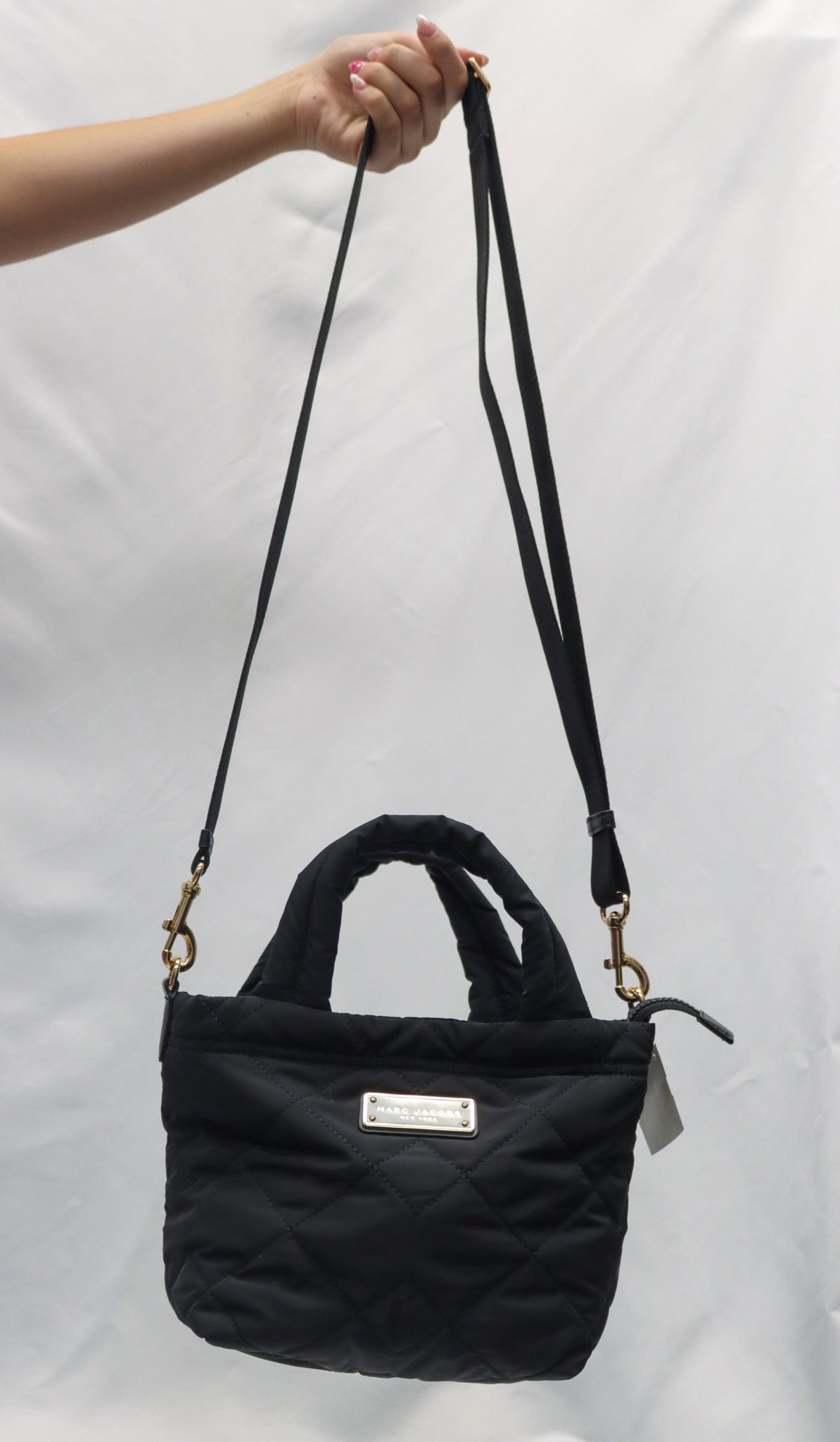 Marc Jacob Black Quited Nylon Tote