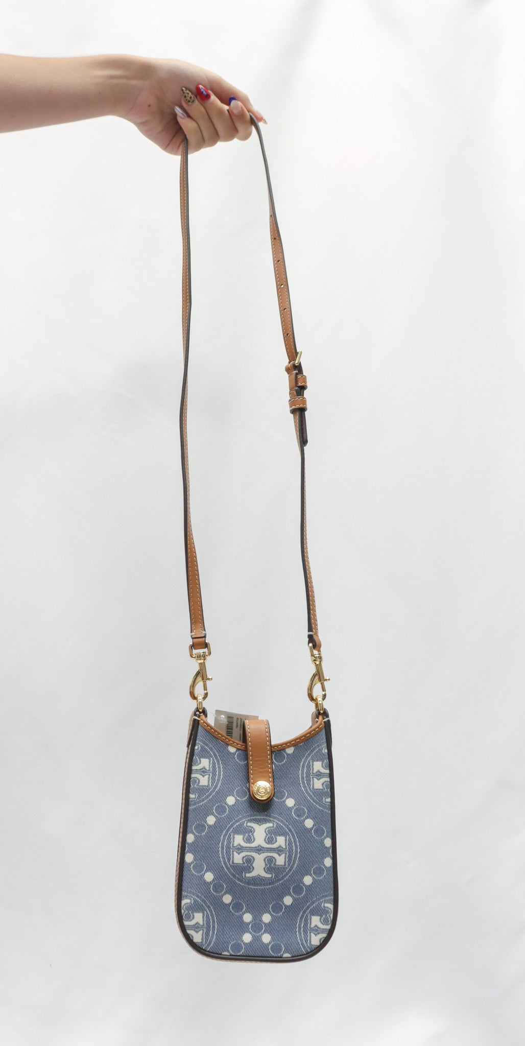 Tory Burch Denim Phone Holder