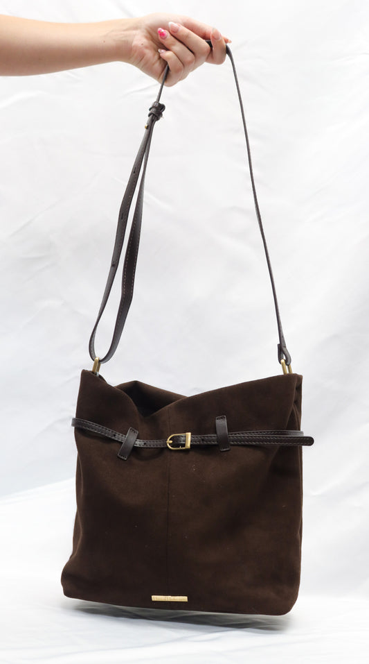 House of Harlow Brown Suade Shoulder Bag
