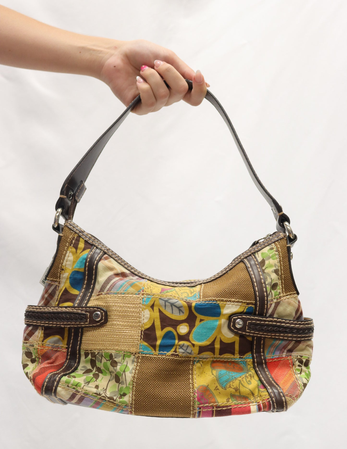 Fossil Patterned Shoulder Bag