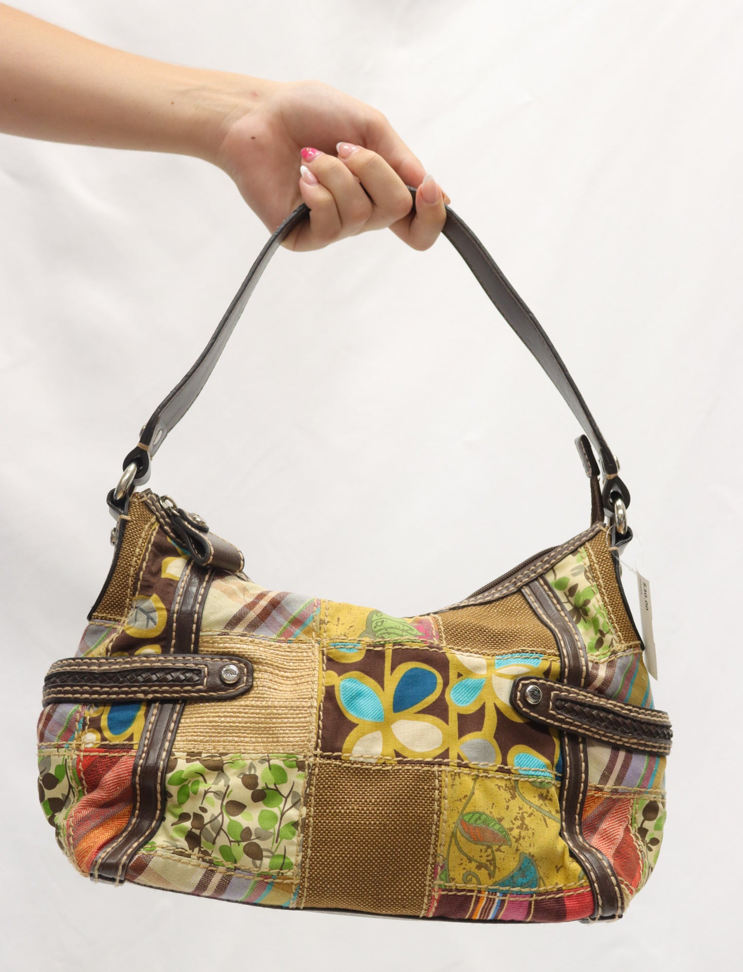 Fossil Patterned Shoulder Bag