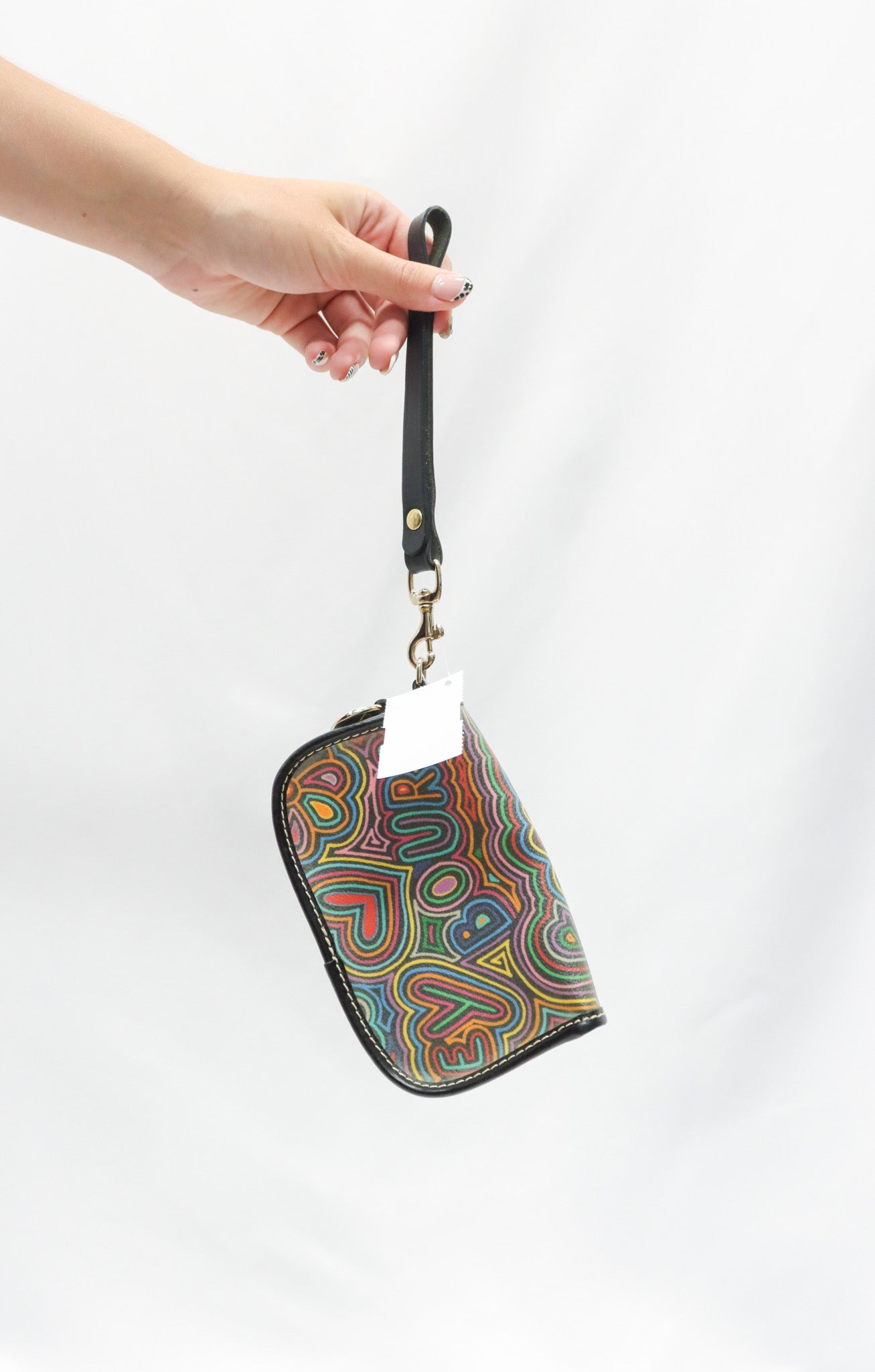 Dooney & Bourke Rainbow Doodle Wristlet