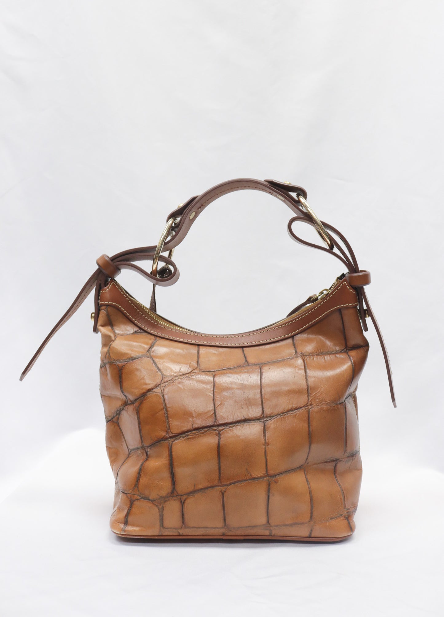 Dooney & Bourke Cognac croc Shoulder bag
