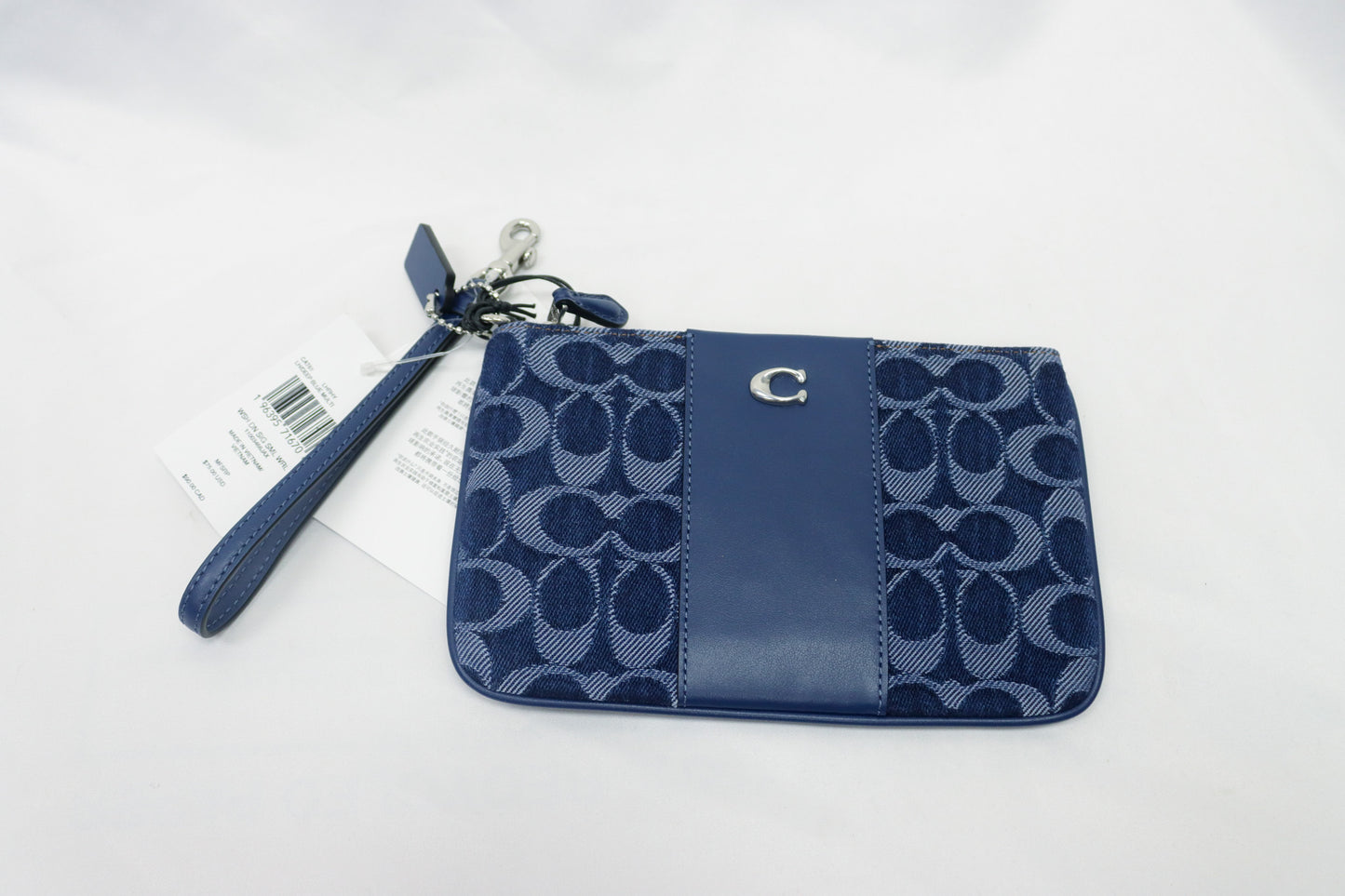 Coach Denim Wristlet NWT