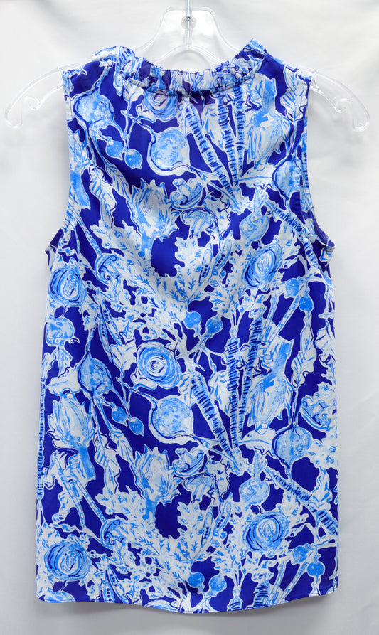 Lilly Pultizer Blue Shell Tank Top Size XXS