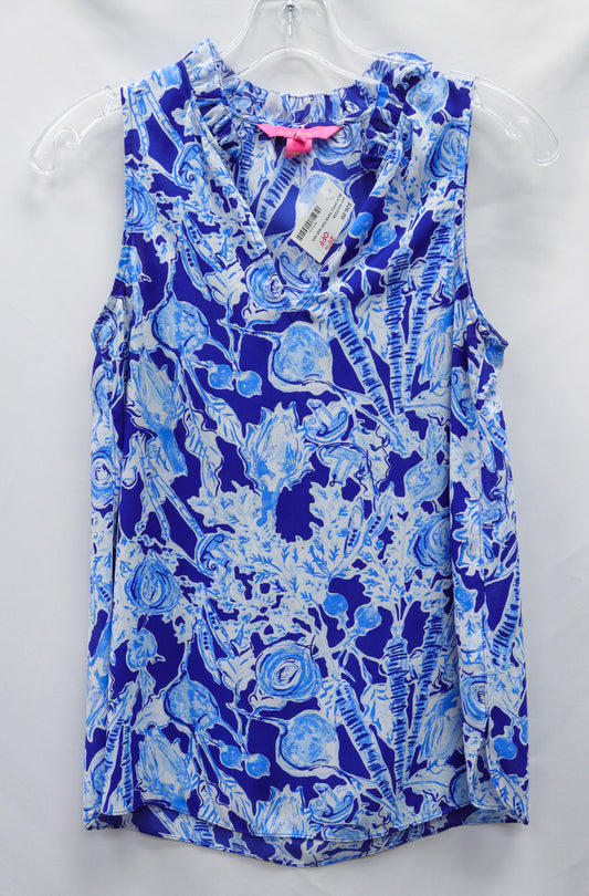 Lilly Pultizer Blue Shell Tank Top Size XXS