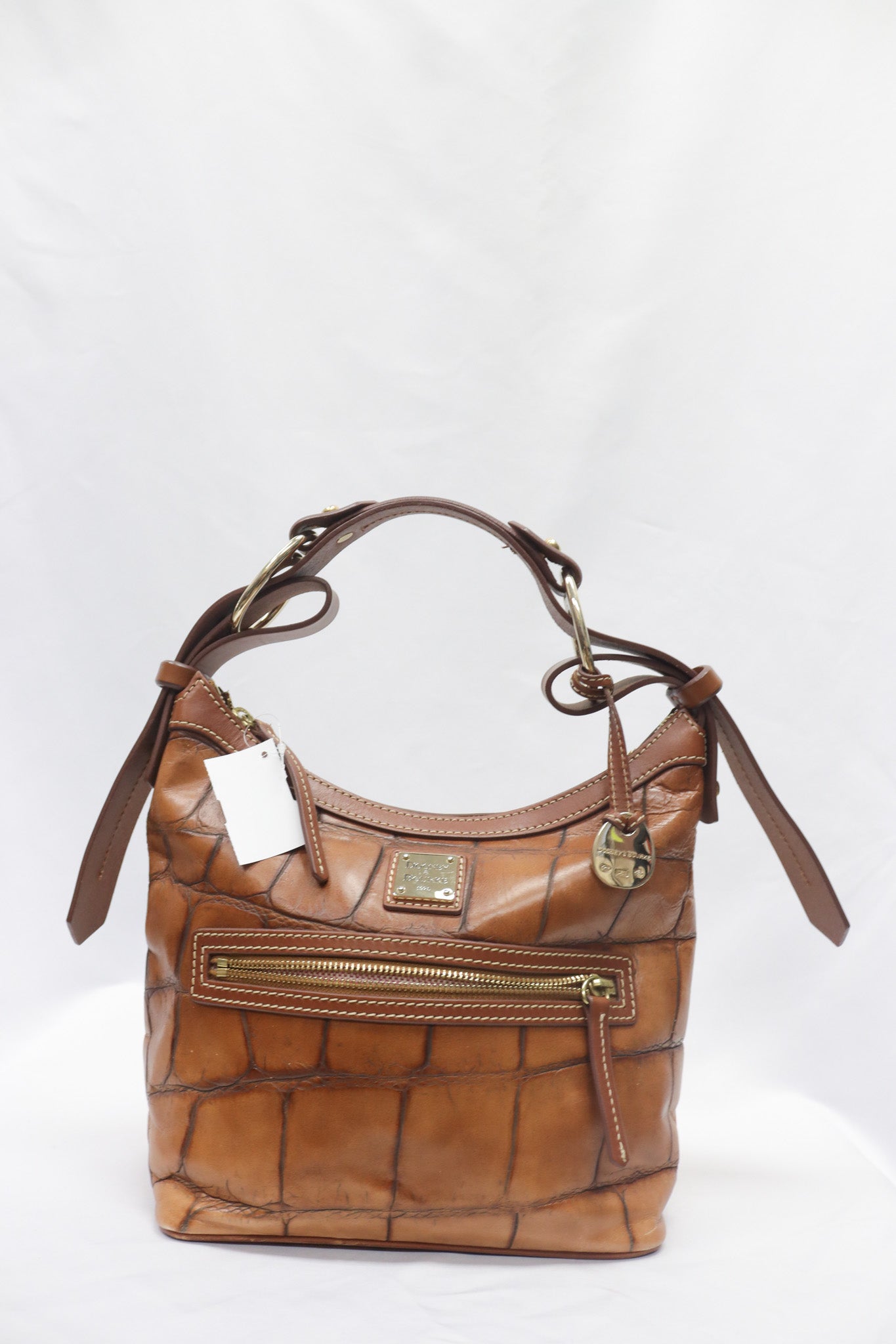 Dooney & Bourke Cognac croc Shoulder bag