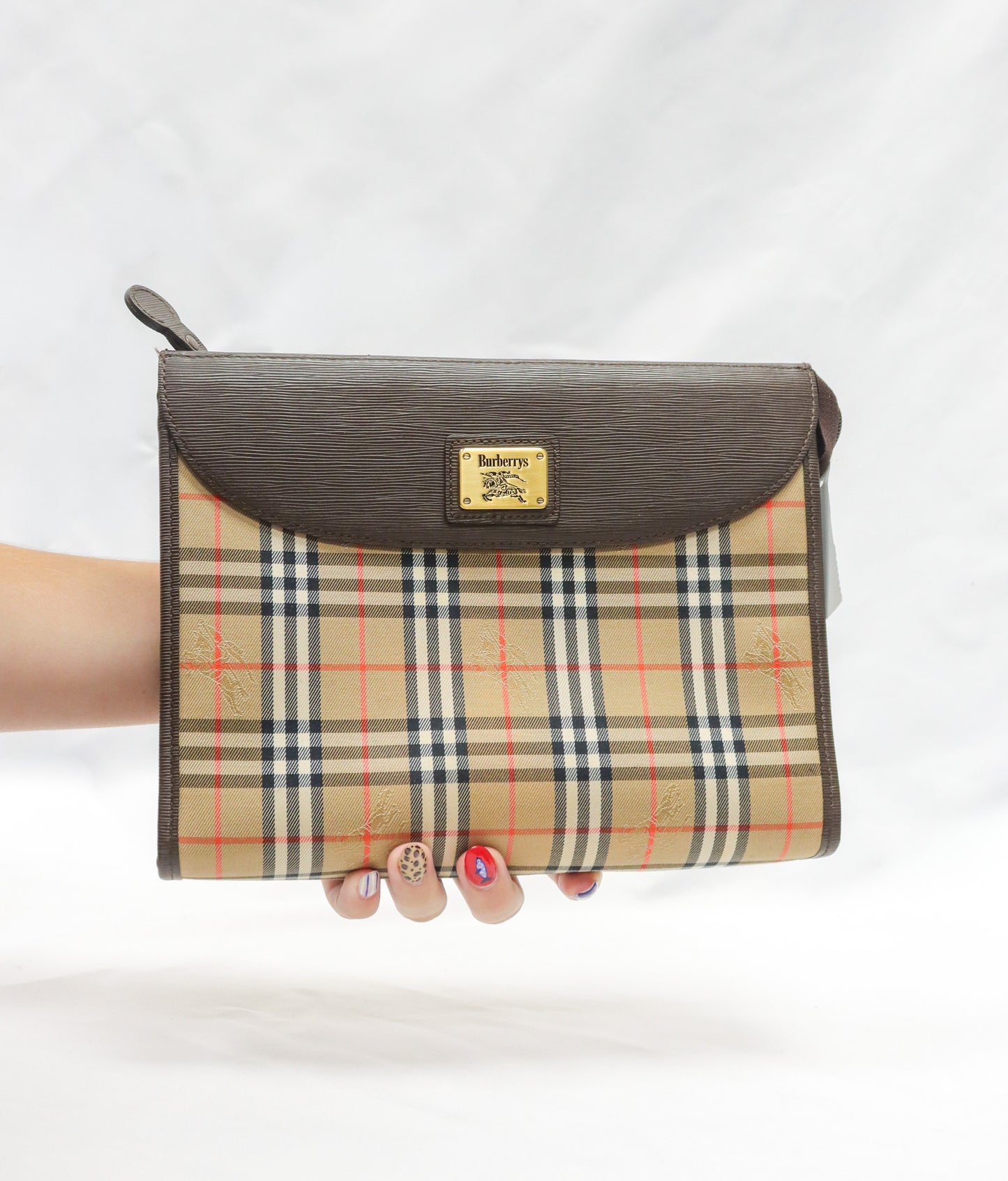 Burrberrys Haymarket Check Clutch